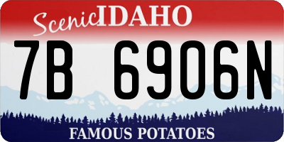 ID license plate 7B6906N