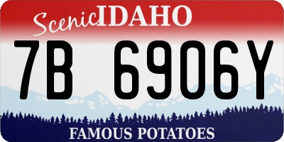 ID license plate 7B6906Y