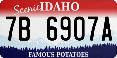 ID license plate 7B6907A