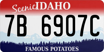 ID license plate 7B6907C