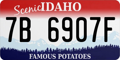 ID license plate 7B6907F