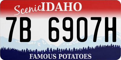 ID license plate 7B6907H