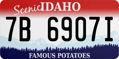 ID license plate 7B6907I