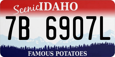 ID license plate 7B6907L
