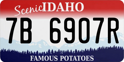 ID license plate 7B6907R