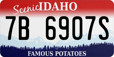 ID license plate 7B6907S