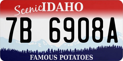ID license plate 7B6908A