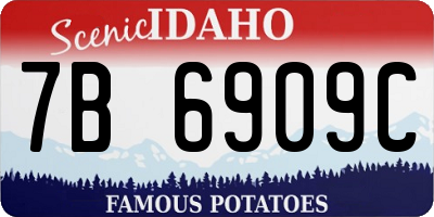 ID license plate 7B6909C