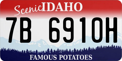 ID license plate 7B6910H