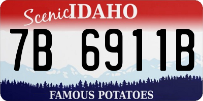 ID license plate 7B6911B