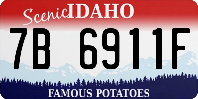 ID license plate 7B6911F