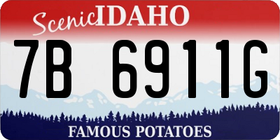 ID license plate 7B6911G