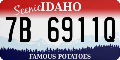 ID license plate 7B6911Q