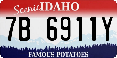 ID license plate 7B6911Y