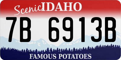 ID license plate 7B6913B