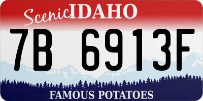 ID license plate 7B6913F