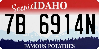 ID license plate 7B6914N