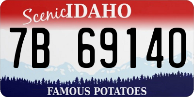 ID license plate 7B6914O
