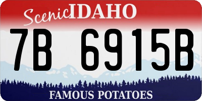 ID license plate 7B6915B