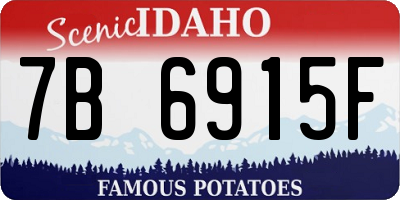 ID license plate 7B6915F