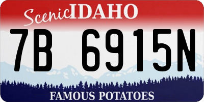 ID license plate 7B6915N