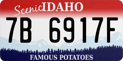 ID license plate 7B6917F