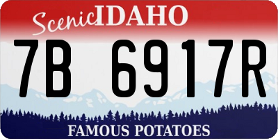 ID license plate 7B6917R