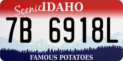 ID license plate 7B6918L