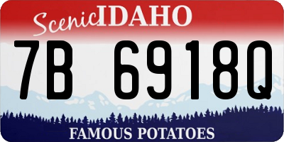 ID license plate 7B6918Q