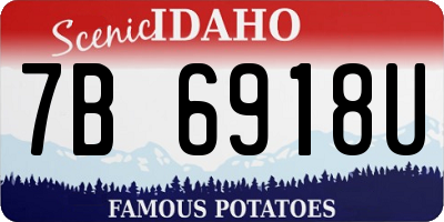 ID license plate 7B6918U