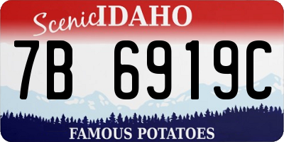 ID license plate 7B6919C