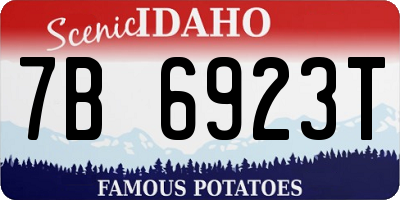 ID license plate 7B6923T
