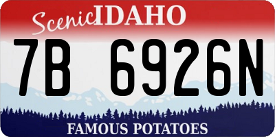 ID license plate 7B6926N