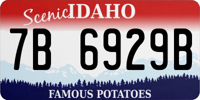 ID license plate 7B6929B