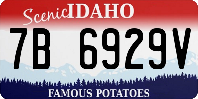 ID license plate 7B6929V