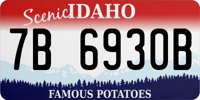ID license plate 7B6930B