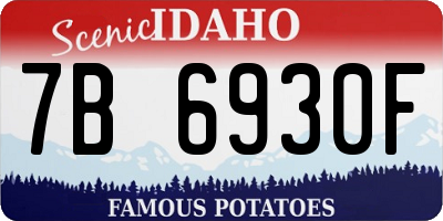 ID license plate 7B6930F