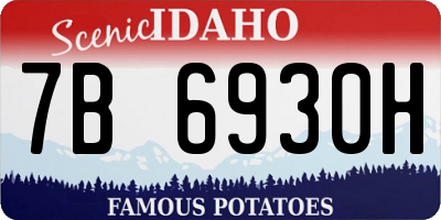 ID license plate 7B6930H