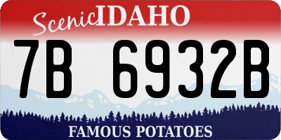 ID license plate 7B6932B