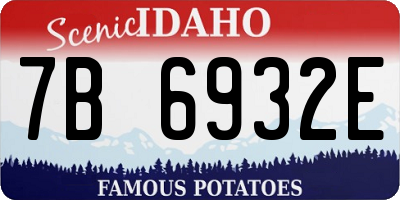 ID license plate 7B6932E