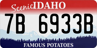 ID license plate 7B6933B
