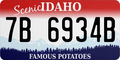 ID license plate 7B6934B