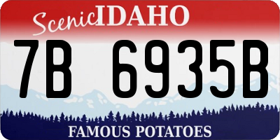 ID license plate 7B6935B