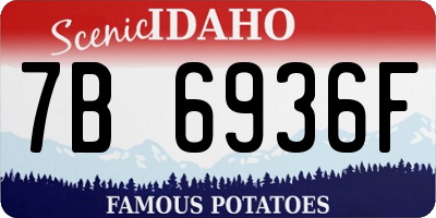 ID license plate 7B6936F