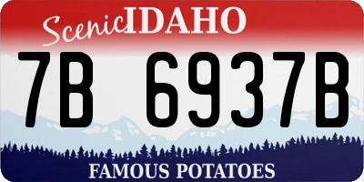 ID license plate 7B6937B