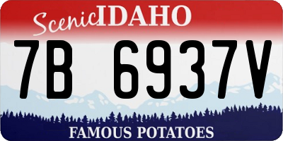 ID license plate 7B6937V