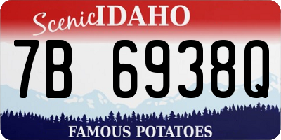 ID license plate 7B6938Q