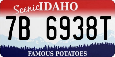 ID license plate 7B6938T