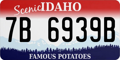ID license plate 7B6939B