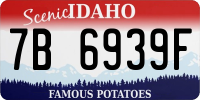 ID license plate 7B6939F